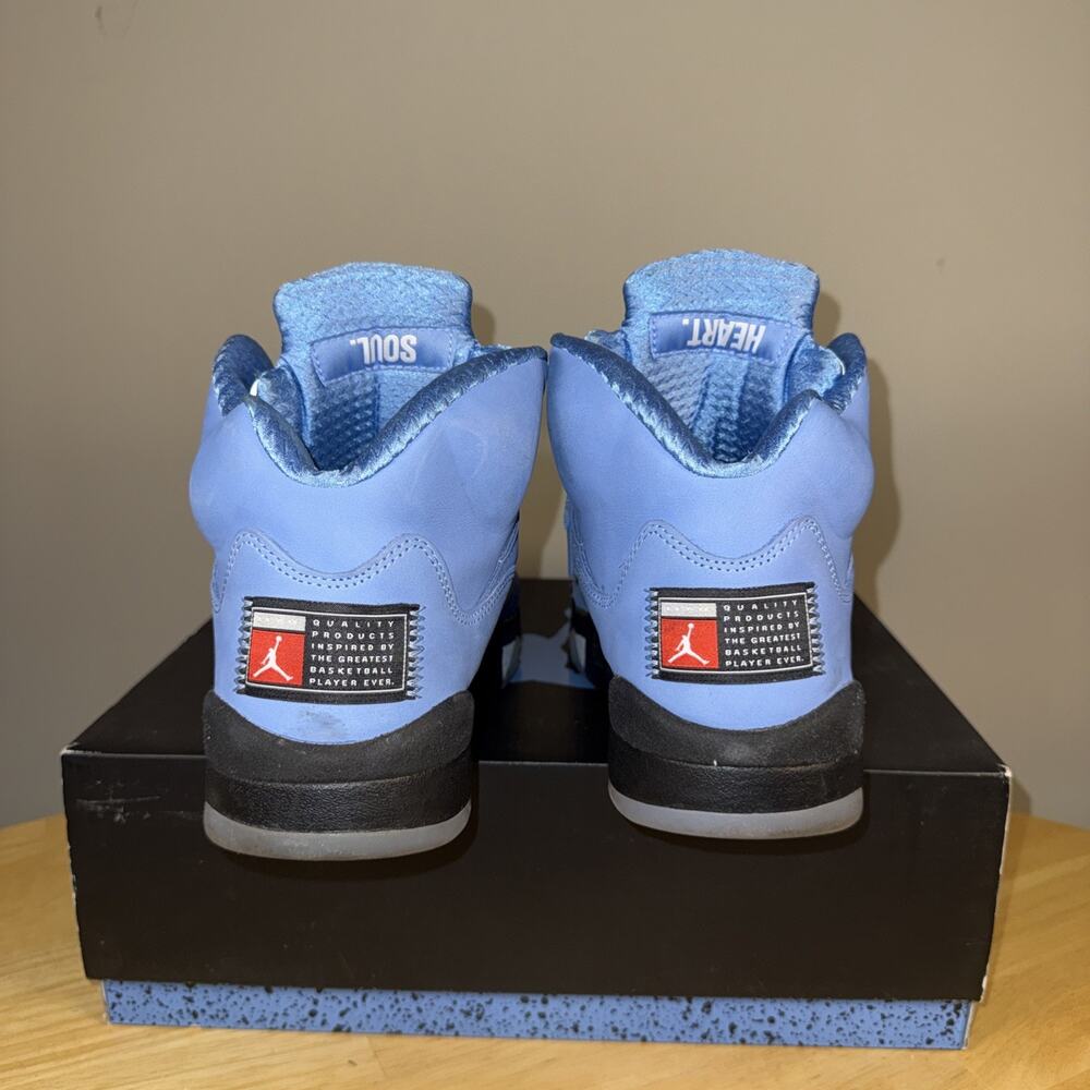 Jordan 5 University Blue Sneakers Size 9.0 UNC OG BOX & Locks - Picture 5 of 9